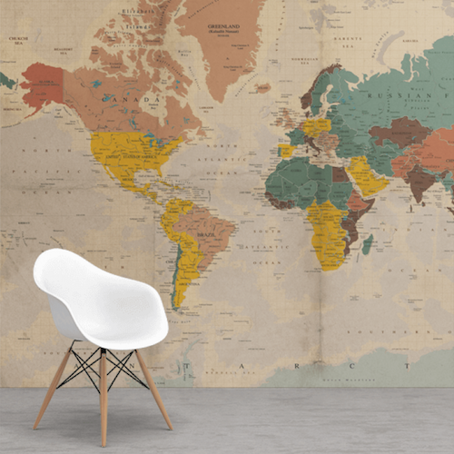 Beste Interieurtip: hang eens originele wereldkaarten aan de muur YJ-14